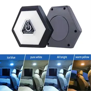 Lampu baca led atap mobil magnetis, lampu Led atmosfir mobil dengan USB