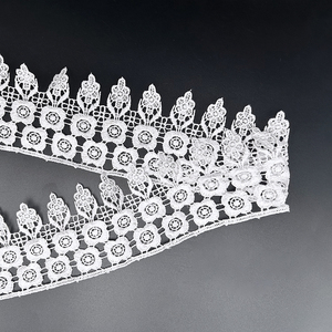 Passamaneria in Pizzo di Poliestere Idrosolubile Stile Vintage 7,5cm, Motivo Animale Sexy Ricamato per Abiti da Sposa, Scarpe, Borse, Decorazioni <span class=keywords><strong>TROYA</strong></span> - Product Image 3