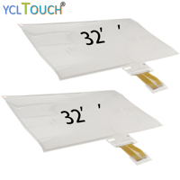 Film tactile capacitif interactif imperméable de 32 pouces, multi-touch, films tactiles Pcap