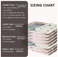 Sac de compression sous vide pliable G-Travel pour vêtements, avec pompe, sac sous vide avec étiquette d'avertissement, rangement pour bagages et vêtements