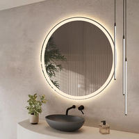 Bande lumineuse LED intelligente, moderne, circulaire, givrée, à intensité variable et à écran tactile pour hôtels, salles de bain, salons et gymnases