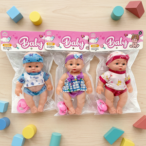 Muñeca Bebé Profesional de 27 cm con Chupete, Traje Morado y Diadema con Lazo para Niños y Niñas - Product Image 1