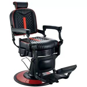 Fauteuil de Barbier Professionnel Entièrement Noir pour Hommes, Style Rétro, Cadre Robuste, pour Salon de Coiffure et Barbier (Vente en Gros) - Product Image 3