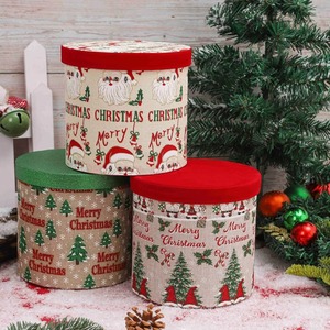 Christmas <b>Round</b> <b>Gift</b> Folding <b>Gift</b> Set Trio - Customizable according to demand - Product Image 6