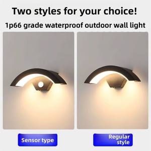 FY806 LED buitenlamp met bewegingsmelder, maanvormig, waterdicht, voor binnenplaats, balkon & entree - Product Image 4