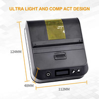 Impresora Térmica de Recibos Inalámbrica Portátil Bluetooth Cashino PTP-III de 3 Pulgadas y 80 mm para Impresión de Tickets de Cobro Administrativos