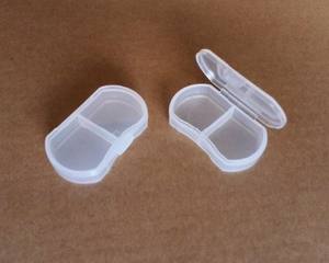 促销赠送礼品口袋2个隔层药丸储物盒小塑料盒 - Product Image 3