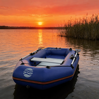 Radeau gonflable léger et durable en PVC, monoplace, épaissi, pliable, écologique, bateau de sauvetage d'urgence compatible électrique