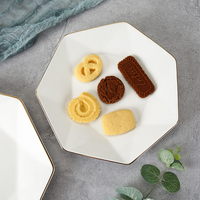 Devant WEIYE — assiette en porcelaine de luxe, en céramique mate, en forme de cristal, dorée, 2021
