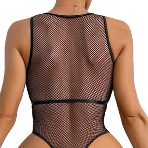 Body de malla de cintura alta con abertura en la entrepierna, lencerí<span class=keywords><strong>a</strong></span> exótica y seductora para mujer 24013 - Product Image 5