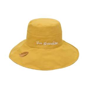 Sombrero de Ala Ancha, Mezcla de Poliéster y Algodón, Protección Solar, para Primavera/Verano, con Diseño de Hoja Bordada - Product Image 2