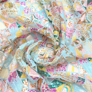 Bán Sỉ Vải Cho Váy Nữ Chất Lượng Lưới Trang Trí Vải Sequin Vải Đầm May Mặc - Product Image 6