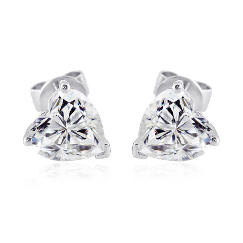 Boucles d'oreilles en or 10 carats avec diamants de laboratoire