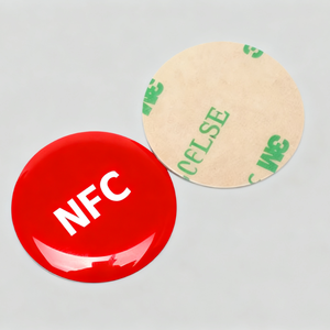 Fabrieksdirecte levering Anti-metaal NFC <span class=keywords><strong>RFID</strong></span>-<span class=keywords><strong>tag</strong></span> <span class=keywords><strong>13.56MHz</strong></span> ronde sticker label op maat gemaakte afmeting, logo voor industrieel & commercieel gebruik - Product Image 3