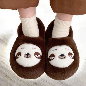 XIXITIAO Most Popular Big Fluffy EVA <b>for</b> 2025 Warm Winter House <b>Shoes</b> Women&<b>Men</b> Cozy Soft Sloth Animal Plush <b>Indoor</b> Slides - Product Image 3