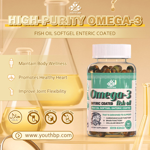 Gélules d'huile de poisson Oméga-3 1000mg sans OGM et sans gluten, <span class=keywords><strong>EPA</strong></span> <span class=keywords><strong>DHA</strong></span> pour les personnes souffrant de stress, expédition rapide, pureté et puissance élevées, ODM - Product Image 2