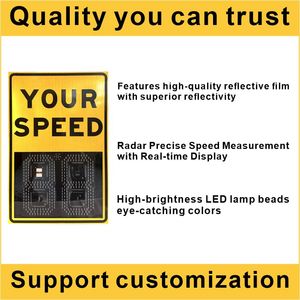 Nhà Máy Bán buôn Radar Tốc Độ dấu hiệu LED hiển thị biến Màn hình năng lượng mặt trời Powered Radar Detector tốc độ giới hạn dấu hiệu - Product Image 2