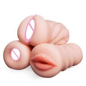 Mainan mulut pria, vagina saku mainan masturbasi mulut murah untuk seks