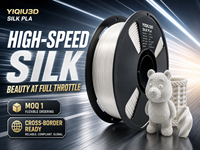 Filamento para Impresora 3D Yiqiu3D Silk PLA 1.75mm 1kg, Seda de Alta Velocidad y Resistencia para Impresión Rápida Bambu Lab, Blanco Perla y Más