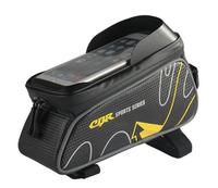 Bolsa para cuadro de bicicleta de gran capacidad, informal, impermeable, con cremallera, funda portátil para pantalla táctil, para tubo superior, barra transversal, bicicletas de carretera y montaña, 6 pulgadas