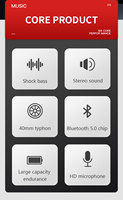 Casque d'écoute Bluetooth sans fil avec micro TYPE-C à réduction de bruit Casque d'écoute stéréo Casque de sport pour jeux vidéo