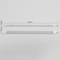 Lampu LED Triproof DOB yang Dapat Disambungkan dengan Sensor Gerak IP65 Tahan Cuaca, Fitting Batten 3300-5500lm, Penerangan LED Industri untuk Laboratorium
