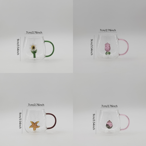 Mới Sáng Tạo 3D Mới Lạ Động Vật Thực Vật Bên Trong Thủy Tinh Cốc Cà Phê Dễ Thương Uống Kính Cốc Sữa Với Màu Xử Lý - Product Image 2