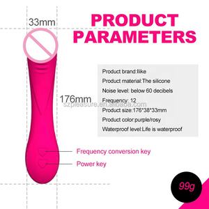 Massaggiatore Vibrante Impermeabile a 12 Velocità in Silicone per Punto G e Clitoride, Giocattolo Sessuale per Donne - Product Image 3