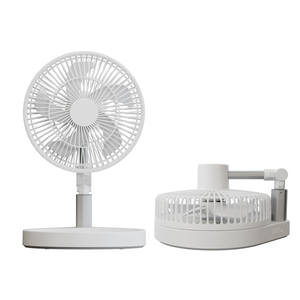 HEBRON Portable Rechargeable Folding Pedestal <b>Fan</b> <b>With</b> <b>Remote</b> <b>Control</b> Stand Coolant for Outdoor Car Use Battery Powered Led Usb - Product Image 2