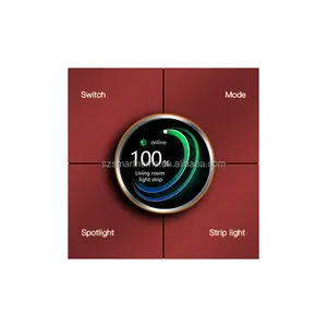 Nouvel interrupteur intelligent Tuya à gradation, avec contrôle via l'application Tuya et contrôle par écran, avec relais 4 voies et bouton intelligent - Product Image 4