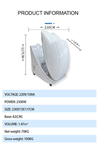Capsule de sauna infrarouge à l'ozone pour le bien-être et la perte de poids, détox, amincissement, machine de sauna assise, thérapie à l'ozone - Product Image 4