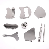Logo personnalisé produits de soins de santé en acier inoxydable Gua Sha grattage outils de massage corps métal GuaSha pour réduire les rides