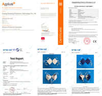 Masque respiratoire pliable Sk202 FFP3 certifié EN149 CE, masque de sécurité jetable à 5 couches avec tissu haute respirabilité