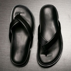 Sandalias de Cuero Genuino para Hombre, Moda 2025, Chanclas de Verano, Pantuflas Deportivas, Sandalias Casuales de Playa para Exteriores - Product Image 5