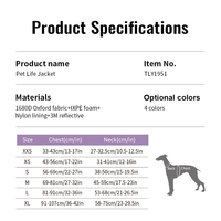 Veste de sauvetage pour chien Truelove, réfléchissante, imperméable, réglable, avec poignée de sauvetage robuste, pour la natation et la sécurité des animaux de compagnie.