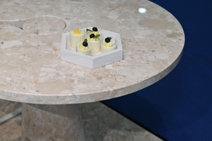Mesa de Centro Moderna para Sala de Estar, Mármol Kunis Breccia, Diseño Europeo Minimalista, Mesa de Centro de Mármol Beige - Product Image 6
