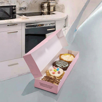 Nouveauté Boîtes en papier recyclé de qualité alimentaire pour l'expédition par courrier jetables Laminage mat Gaufrage pour l'emballage de beignets et de sushis
