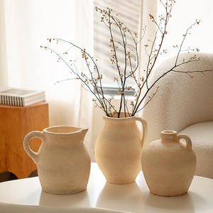 Vase en céramique bohème pour fleurs séchées, grand calibre, pour arrangement floral dans le salon, Vietnam - Product Image 1