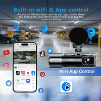 Dash Cam Mobil 4K WIFI GPS 3 Kanal Depan Interior Belakang Layar IPS 3.16'' Penglihatan Malam Monitor Parkir Kotak Hitam AD-K17