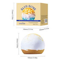 SADOER Bombe de bain parfumée au sel de mer cristallisé et à l'osmanthus, nettoyage en profondeur, exfoliante, parfum longue durée 48H, hydratante, bain moussant