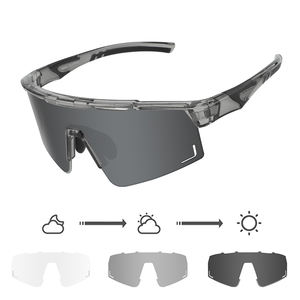 Gafas de bicicleta fotocromáticas Pickleball medio marco protección ocular TR90 <span class=keywords><strong>lentes</strong></span> de ciclismo de carretera CAMBIO DE Color antiniebla gafas de sol de <span class=keywords><strong>tenis</strong></span> - Product Image 1