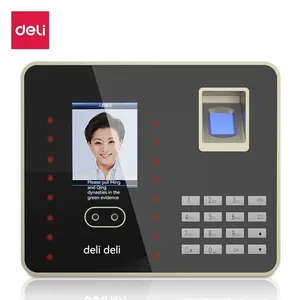 Deli 3969 High quality attendance machine facial employee sign-in device intelligent swipe face punch machine fingerprint