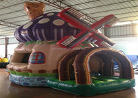 Château plein d'entrain de champignon gonflable d'amusement commercial de maison de rebond gonflable de champignon de haute qualité pour des enfants