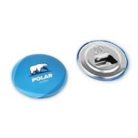Badge bouton personnalisé avec logo, forme ronde, avec épingle de sécurité