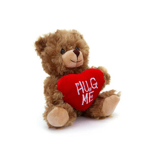 Orsacchiotto Hug Me Cremoso Color Mocha con Messaggio 'Hug Me' Cucito, Peluche Super Morbido da 9 Pollici, Giocattolo Antistress per Regalo di Anniversario - Product Image 5