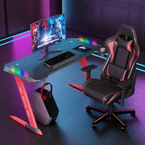 Tables et chaises <span class=keywords><strong>de</strong></span> jeu <span class=keywords><strong>pour</strong></span> usine, ensemble avec plateau en carbone et cadre métallique en Z, <span class=keywords><strong>pour</strong></span> e-sport, vente en gros - Product Image 2