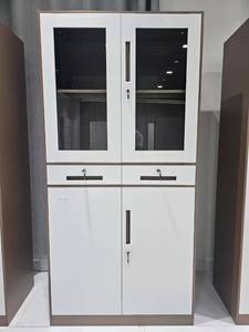 医院钢制文件柜带锁现代设计四钢门可调节搁板粉末涂层金属 - Product Image 5