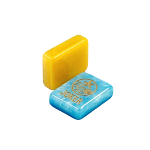 Ensemble de Mahjong de Luxe Bleu Océan, Tuiles Américaines en Résine Gravée, Thème Tropical <span class=keywords><strong>Plage</strong></span>, Pièces Esthétiques Côtières - Product Image 5