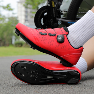 Chaussures de vélo de montagne pour hommes et femmes avec semelle extérieure en caoutchouc dur <span class=keywords><strong>large</strong></span>, chaussures de vélo de route non verrouillables pour l'hiver/l'été - Product Image 5