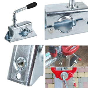 Soporte de Remolque de Acero Prensado Galvanizado OEM ODM de Larga Duración, <span class=keywords><strong>Abrazadera</strong></span> de 34 mm para <span class=keywords><strong>Rueda</strong></span> de Apoyo de Semirremolque - Product Image 3